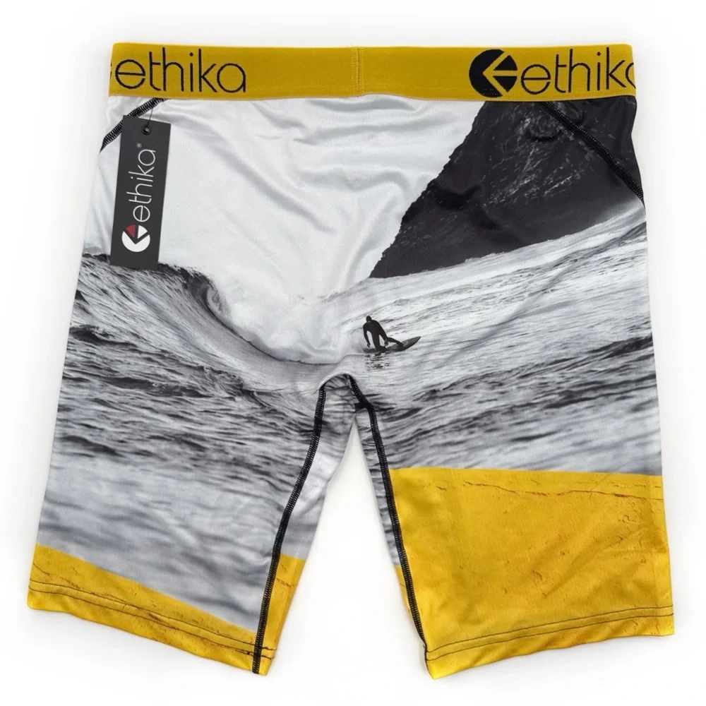 Ethika Nothing Matters Boxer Briefs Mens Medium Underwear Surfer Surf Yellow